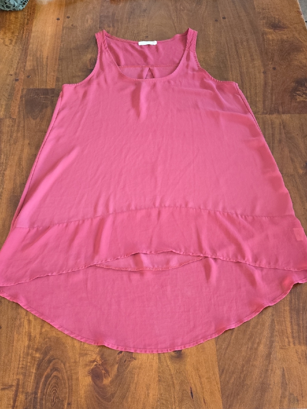 Lush Dusty Dark Rose Tunic Tank Top Size Medium
